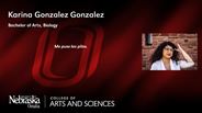 Karina Gonzalez Gonzalez - Karina Gonzalez - Karina Gonzalez Gonzalez - Bachelor of Arts - Biology