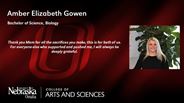 Amber Gowen - Amber Elizabeth Gowen - Bachelor of Science - Biology
