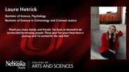 Laura Hetrick - Laura Hetrick - Bachelor of Science - Psychology - Bachelor of Science in Criminology and Criminal Justice