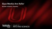 Elyse Keller - Elyse Markie Ann Keller - Bachelor of Science - Chemistry