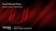 Yusuf Khan - Yusuf Ahmad Khan - Bachelor of Science - Political Science