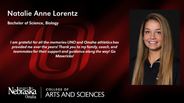 Natalie Lorentz - Natalie Anne Lorentz - Bachelor of Science - Biology