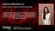 LeeAnna Lui - LeeAnna Manshan Lui - Bachelor of Science - Molecular and Biomedical Biology