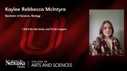 Kaylee McIntyre - Kaylee Rebbecca McIntyre - Bachelor of Science - Biology