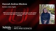 Hannah Meckna - Hannah Andrea Meckna - Bachelor of Arts - English
