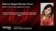 Dolores Morales Perez - Dolores Perez - Dolores Abigail Morales Perez - Bachelor of Arts - Foreign Language and Literature