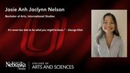 Josie Nelson - Josie Anh Jaclynn Nelson - Bachelor of Arts - International Studies