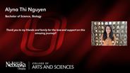 Alyna Nguyen - Alyna Thi Nguyen - Bachelor of Science - Biology