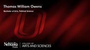 Thomas Owens - Thomas William Owens - Bachelor of Arts - Political Science