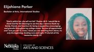 Elijahiana Parker - Elijahiana Parker - Bachelor of Arts - International Studies