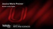 Jessica Preister - Jessica Marie Preister - Bachelor of Arts - English