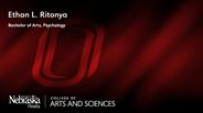 Ethan Ritonya - Ethan L. Ritonya - Bachelor of Arts - Psychology