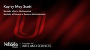 Kayley Scott - Kayley May Scott - Bachelor of Arts - Mathematics - Bachelor of Arts in Business Administration