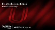 Breanna Selden - Breanna Lorraine Selden - Bachelor of Science - Biology