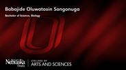 Babajide Songonuga - Babajide Oluwatosin Songonuga - Bachelor of Science - Biology