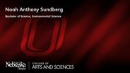 Noah Sundberg - Noah Anthony Sundberg - Bachelor of Science - Environmental Science