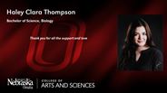 Haley Thompson - Haley Clara Thompson - Bachelor of Science - Biology