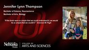 Jennifer Thompson - Jennifer Lynn Thompson - Bachelor of Science - Neuroscience - Bachelor of Arts
