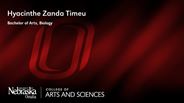 Hyacinthe Timeu - Hyacinthe Zanda Timeu - Bachelor of Arts - Biology