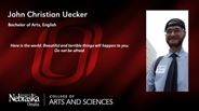 John Uecker - John Christian Uecker - Bachelor of Arts - English
