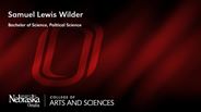 Samuel Wilder - Samuel Lewis Wilder - Bachelor of Science - Political Science