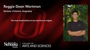 Reggie Wortman - Reggie Dean Wortman - Bachelor of Science - Geography