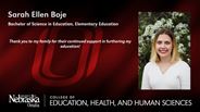 Sarah Boje - Sarah Ellen Boje - Bachelor of Science in Education - Elementary Education 