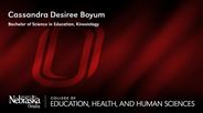 Cassandra Boyum - Cassandra Desiree Boyum - Bachelor of Science in Education - Kinesiology 