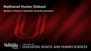 Nathaniel Dolezal - Nathaniel Hunter Dolezal - Bachelor of Science in Education - Secondary Education 