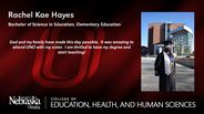 Rachel Hayes - Rachel Kae Hayes - Bachelor of Science in Education - Elementary Education 