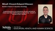 Micah Klassen - Micah Vincent-Edward Klassen - Bachelor of Science in Education - Kinesiology 