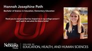 Hannah Poth - Hannah Josephine Poth - Bachelor of Science in Education - Elementary Education 