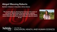 Abigail Roberts - Abigail Blessing Roberts - Bachelor of Science in Education - Library Science 