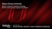 Alana Schmitz - Alana Grace Schmitz - Bachelor of Science in Education - Kinesiology 
