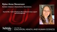 Rylee Stevenson - Rylee Anne Stevenson - Bachelor of Science in Biomechanics - Biomechanics 
