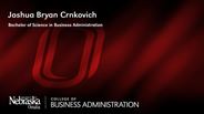 Joshua Crnkovich - Joshua Bryan Crnkovich - Bachelor of Science in Business Administration