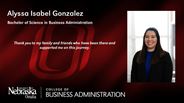 Alyssa Gonzalez - Alyssa Isabel Gonzalez - Bachelor of Science in Business Administration