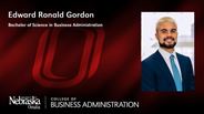Edward Gordon - Edward Ronald Gordon - Bachelor of Science in Business Administration