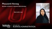 Phousanit Herzog - Phousanit Herzog - Bachelor of Science in Business Administration