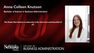 Anna Knutson - Anna Colleen Knutson - Bachelor of Science in Business Administration