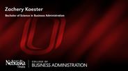 Zachery Koester - Zachery Koester - Bachelor of Science in Business Administration