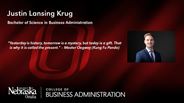 Justin Krug - Justin Lansing Krug - Bachelor of Science in Business Administration