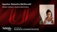 Ayeshia McDonald - Ayeshia Natasha McDonald - Bachelor of Science in Business Administration