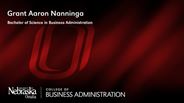 Grant Nanninga - Grant Aaron Nanninga - Bachelor of Science in Business Administration