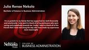 Julia Nekola - Julia Renae Nekola - Bachelor of Science in Business Administration