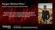 Keegan Olson - Keegan Michael Olson - Bachelor of Science in Business Administration