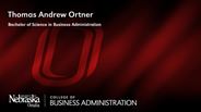 Thomas Ortner - Thomas Andrew Ortner - Bachelor of Science in Business Administration
