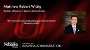 Matthew Wittig - Matthew Robert Wittig - Bachelor of Science in Business Administration