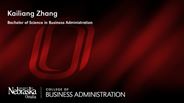 Kailiang Zhang - Kailiang Zhang - Bachelor of Science in Business Administration