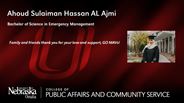 Ahoud AL Ajmi - Ahoud Ajmi - Ahoud Sulaiman Hassan AL Ajmi - Bachelor of Science in Emergency Management